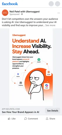 Ubersuggest — "Understand AI. Increase Visibility. Stay Ahead."