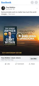 Tony Robbins — "Tony Robbins' classic returns" origin-story ad