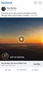 Tony Robbins — "Get Awaken the Giant Within free" ad
