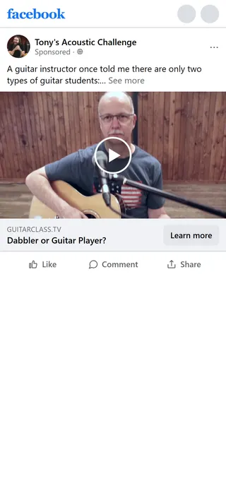 Tony's Acoustic Challenge — “Dabbler or Guitar Player?” (March test)
