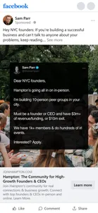 Hampton — "Dear NYC founders, Hampton's going all in on in-person."