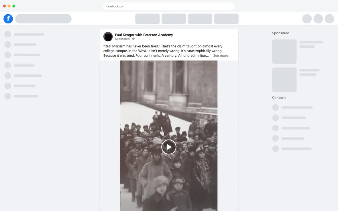 Peterson Academy — “Real Marxism has never been tried.” (desktop)