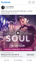 Tony Robbins — "Rediscover Your True Self" ad