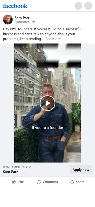 Hampton — "Dear founders in 📍New York City…" (video)