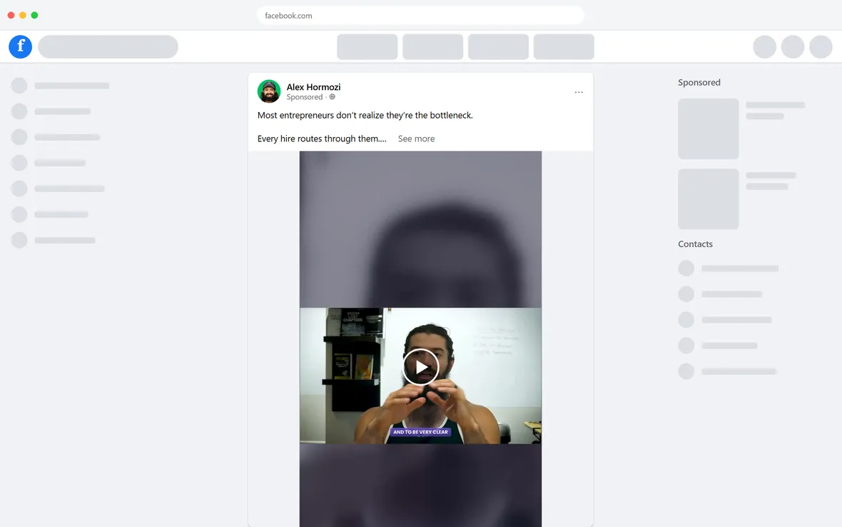 Acquisition.com — Scaling Workshop video ad (desktop)