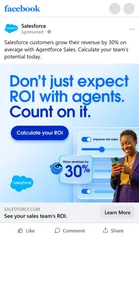 Salesforce — “See your sales team’s ROI.”