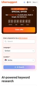 Ubersuggest — AI-powered keyword research