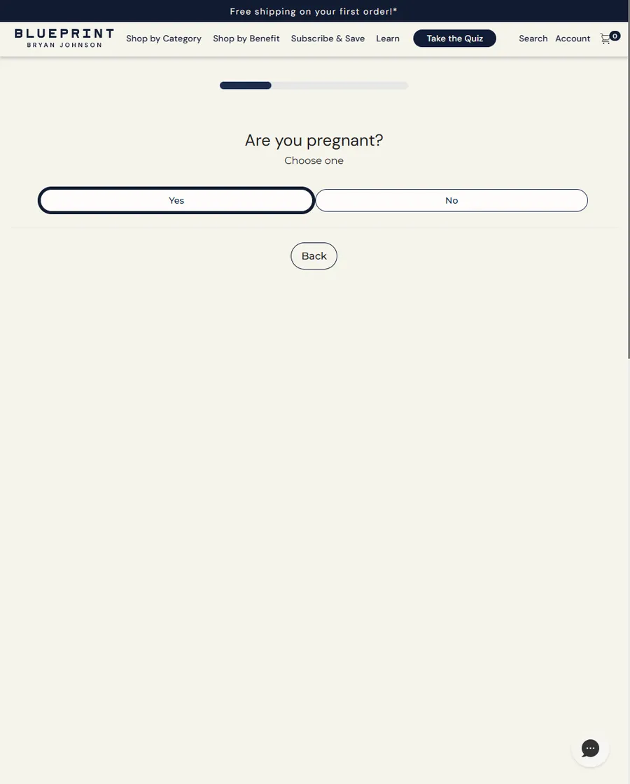 Blueprint — Protocol quiz (11 screens, Okendo) (screen 3)