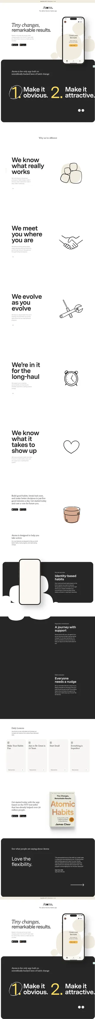 James Clear — Atoms app