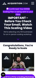 Acquisition.com — "Before You Check Your Email" — the workshop pitch