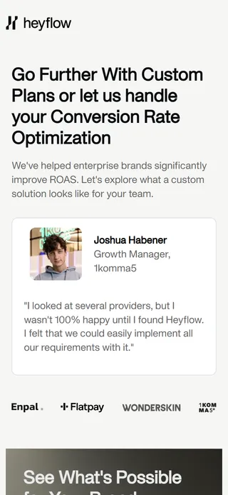 Heyflow — Contact Sales flow