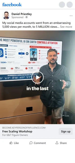 Dent Global — "5,000 to 5 MILLION views" ad, to the recording