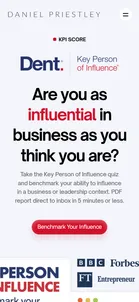 Dent Global — "KPI Score" page on danielpriestley.com