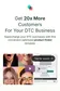 involve.me — Online-shop template page ("Get 20x More Customers For Your DTC Business")