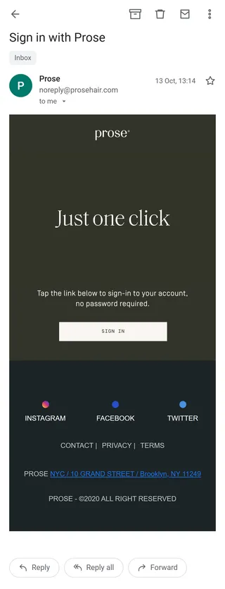 Prose — "Sign in with Prose" magic link