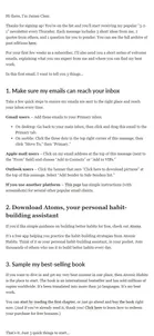 James Clear — Welcome email