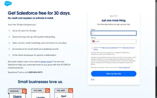 Salesforce — Three steps, contact details last