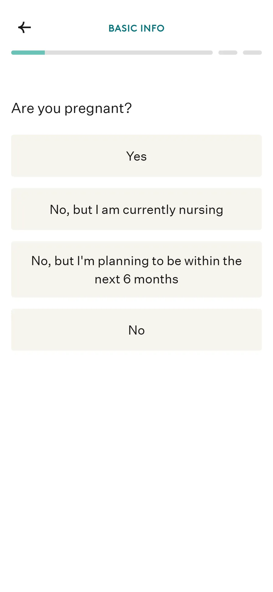 Noom — 32-screen medical intake before the email (screen 5)