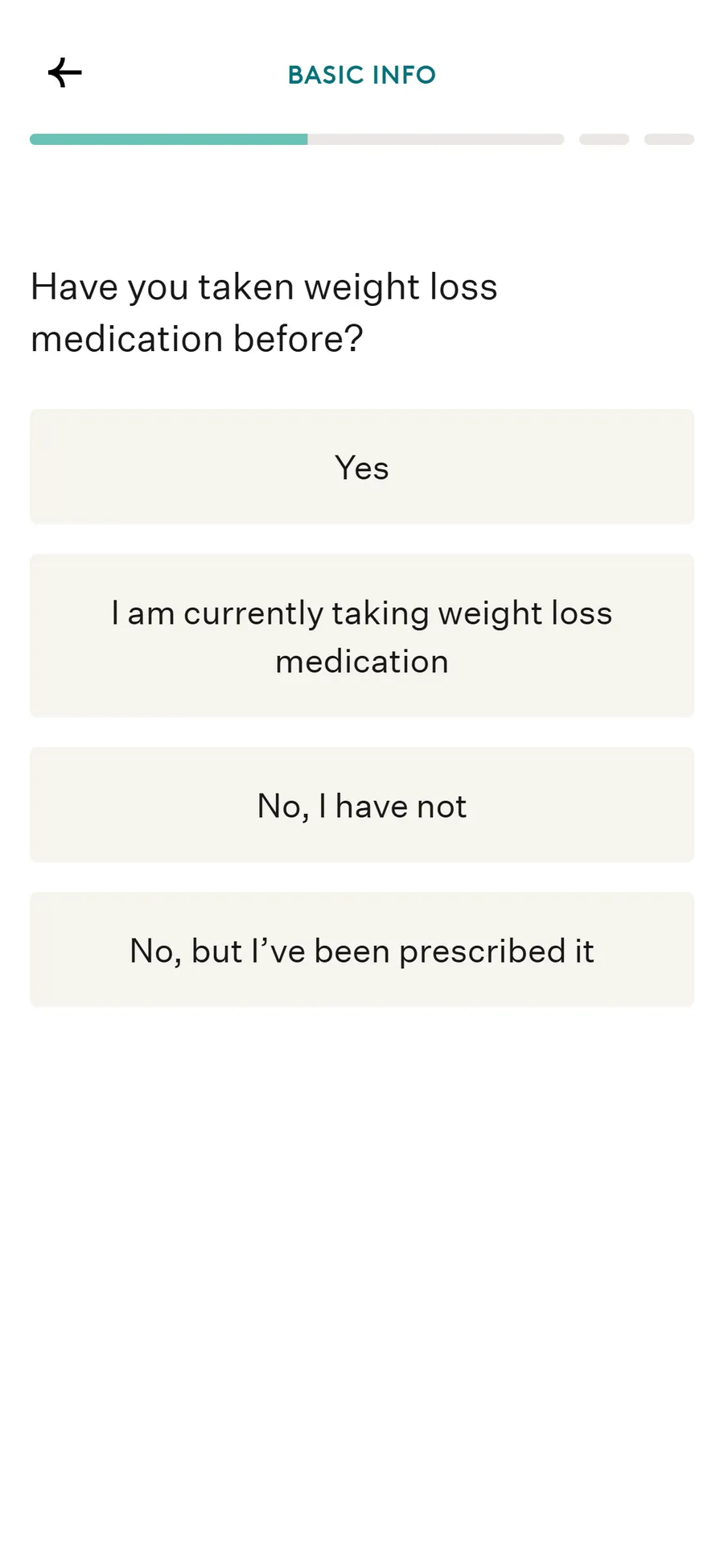 Noom — 32-screen medical intake before the email (screen 11)