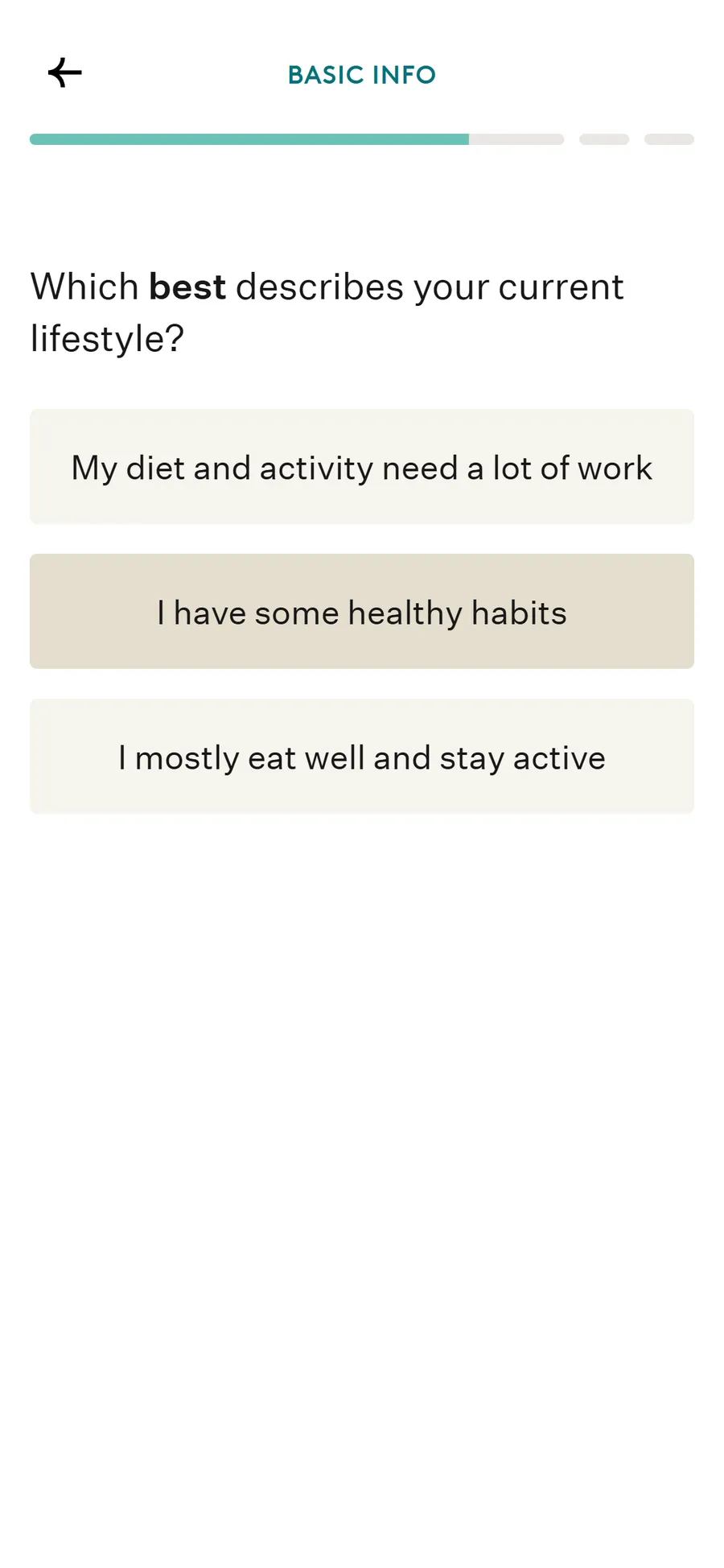 Noom — 32-screen medical intake before the email (screen 19)