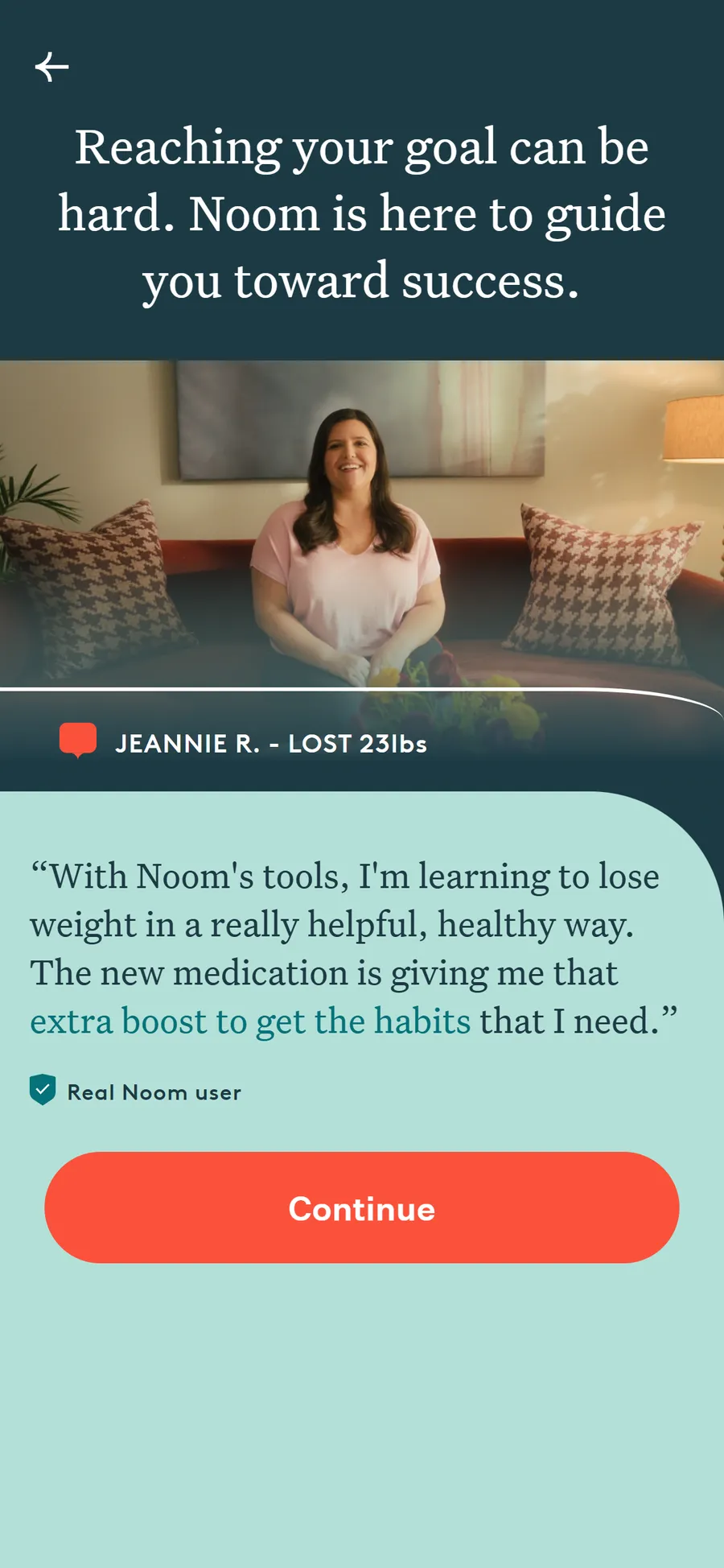 Noom — 32-screen medical intake before the email (screen 21)