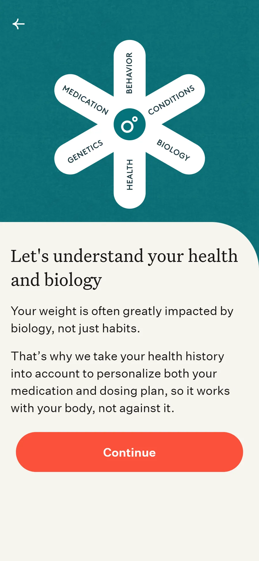 Noom — 32-screen medical intake before the email (screen 22)