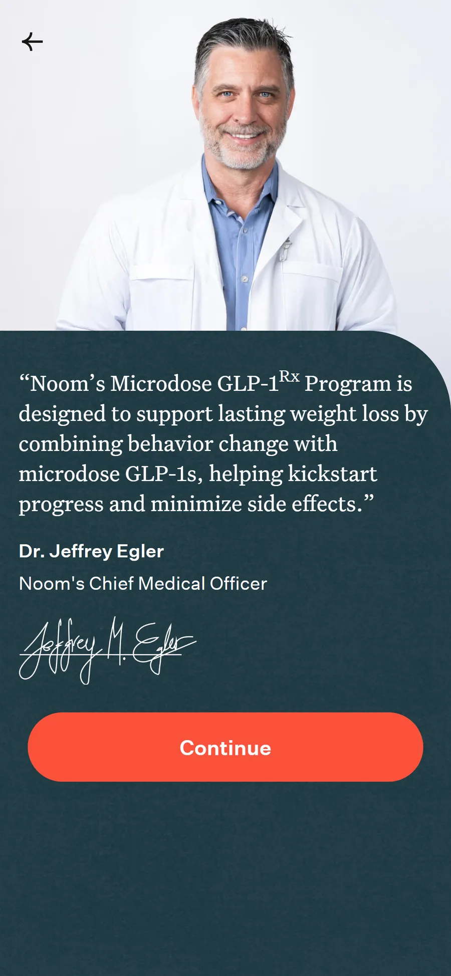Noom — 32-screen medical intake before the email (screen 25)