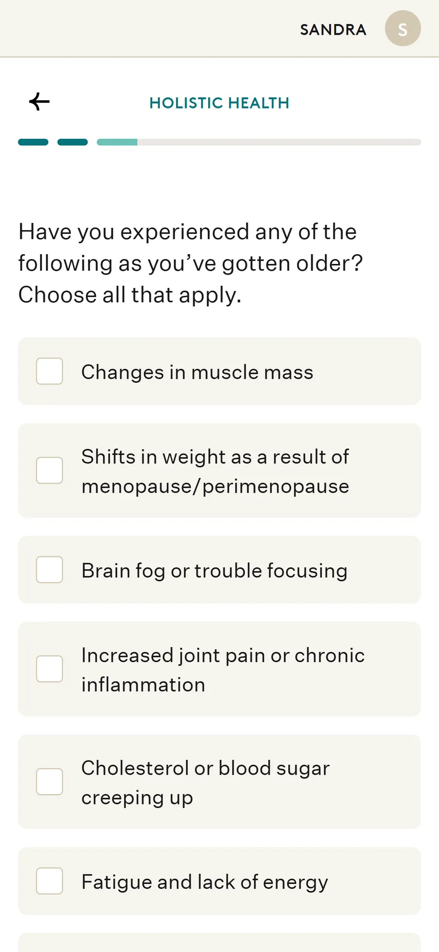 Noom — Holistic health and dosing questions (screen 4)