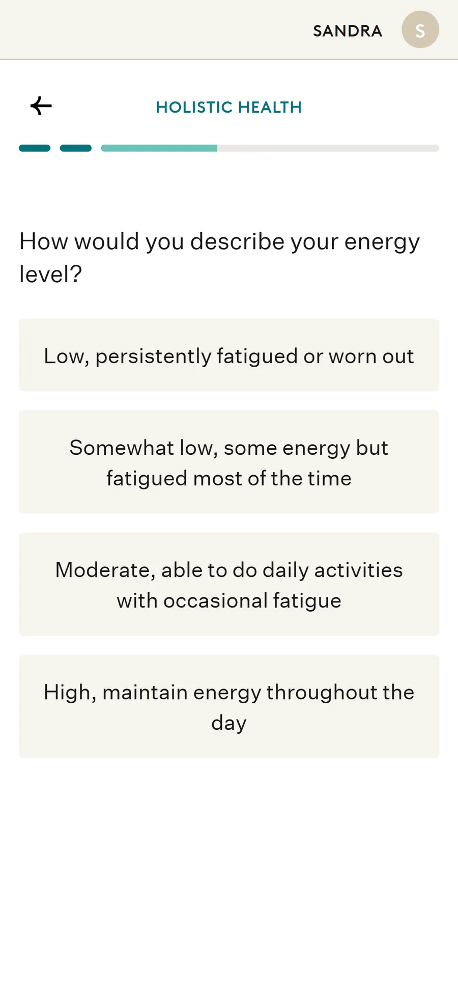 Noom — Holistic health and dosing questions (screen 10)
