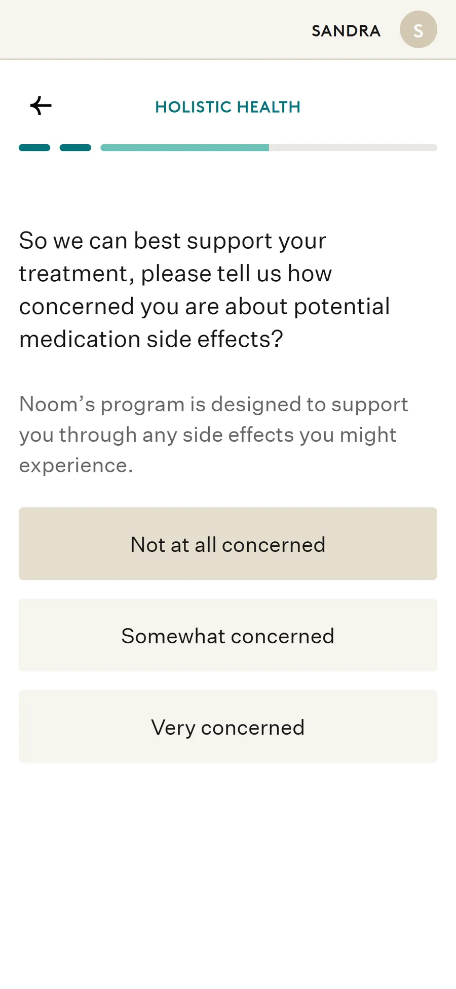 Noom — Holistic health and dosing questions (screen 15)