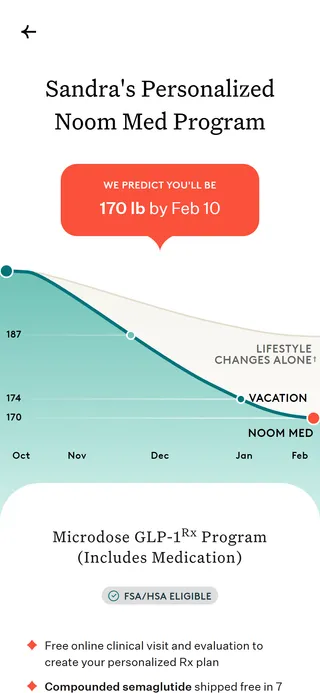 Noom — $119/mo for a year, or $79 then $537 every 12 weeks