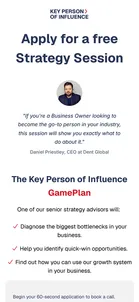 Dent Global — The KPI GamePlan strategy session (first screen only)