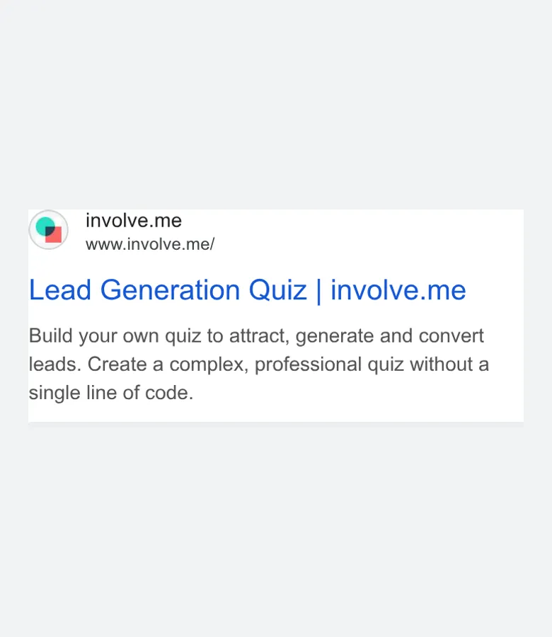 involve.me — Google ads (search, display and YouTube) (screen 1)