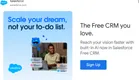 Salesforce — “The Free CRM you love.”