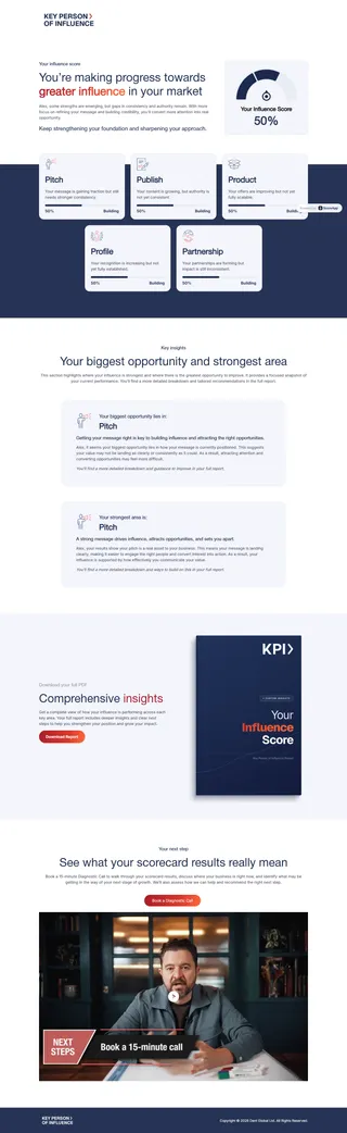 Dent Global — Result: “making progress” → 15-minute call