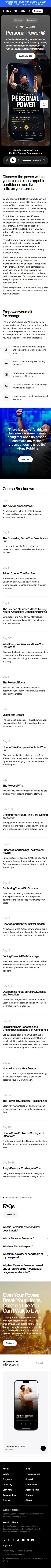 Tony Robbins — "Personal Power®"