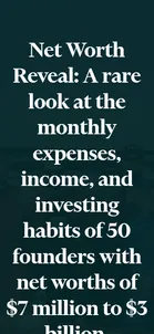 Hampton — "Net Worth Reveal: A rare look at the monthly expenses, income, and investing habits of 50 founders"