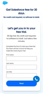Salesforce — “Get Salesforce free for 30 days.”