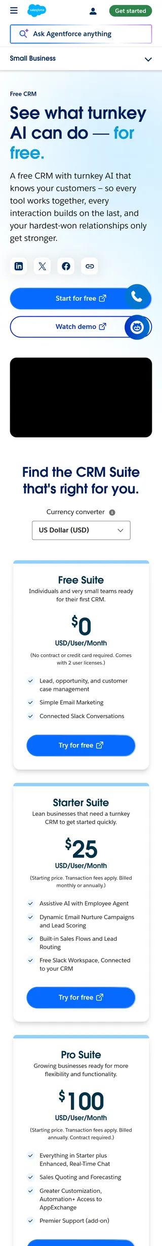 Salesforce — “See what turnkey AI can do — for free.”