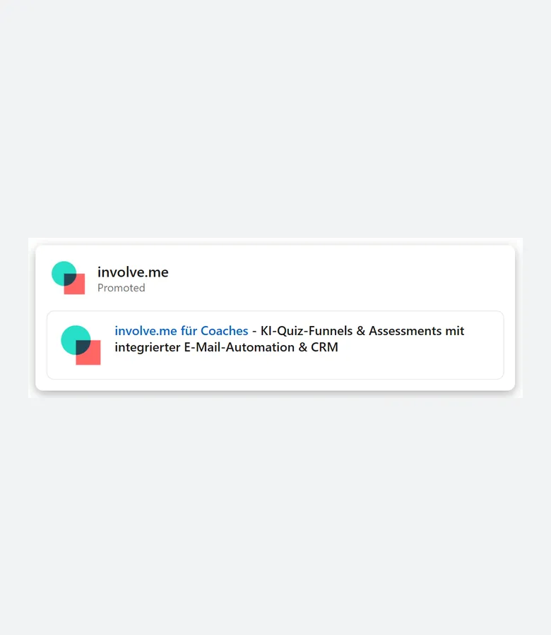 involve.me — LinkedIn ads (small text ads, plus posts by the CEO and staff) (screen 4)