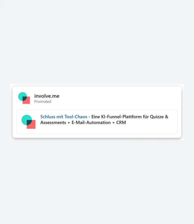 involve.me — LinkedIn ads (small text ads, plus posts by the CEO and staff) (screen 5)