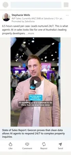 Salesforce — LinkedIn: a sales leader’s own post, boosted