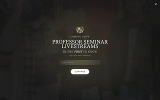 Peterson Academy — “Professor Seminar Livestreams – coming soon”