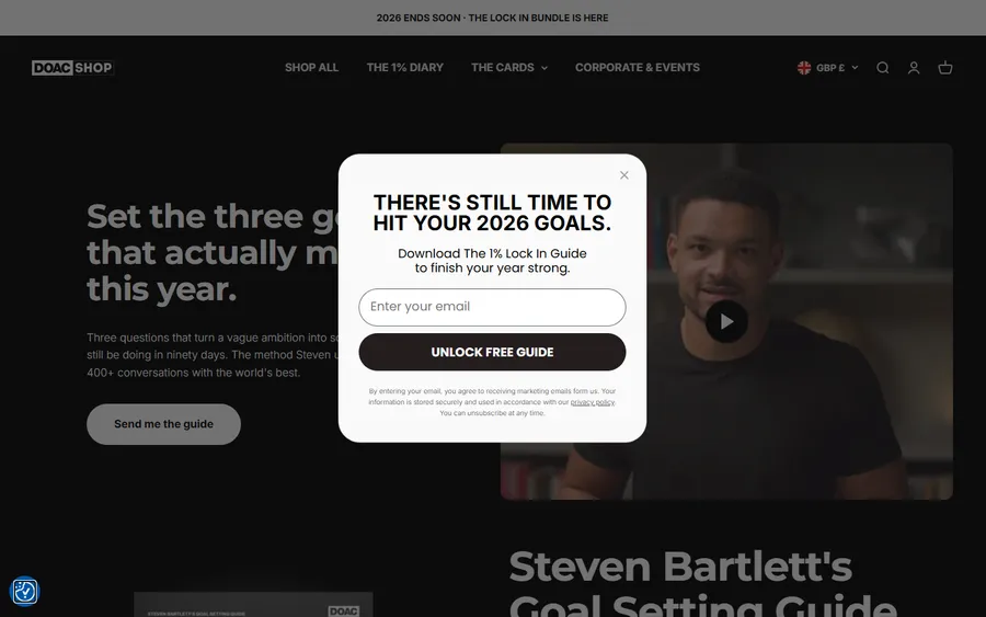 The Diary Of A CEO — “There’s still time to hit your 2026 goals” (mobile)