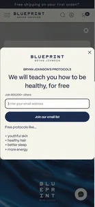 Blueprint — Klaviyo email popup ("healthy, for free")