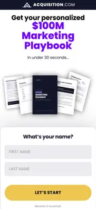 Acquisition.com — Marketing Roadmap wizard