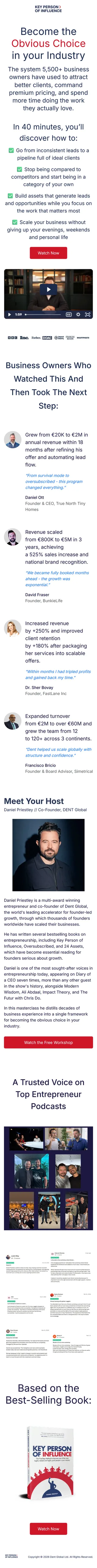 Dent Global — "Become the Obvious Choice in your Industry" recorded masterclass