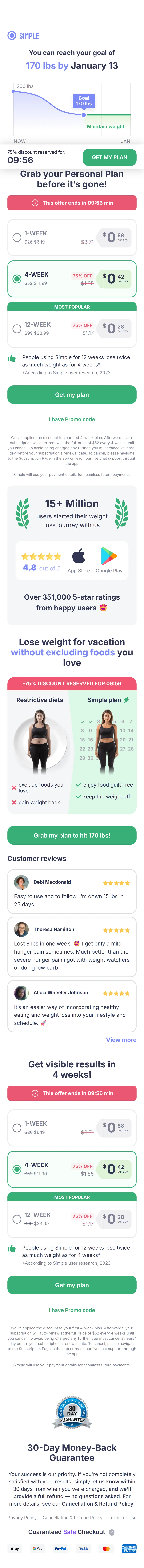 Simple — "Pick a gift, unlock up to 75% off" (screen 3)