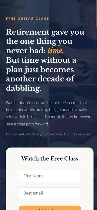 Tony's Acoustic Challenge — time.tonypolecastro.com: “Retirement gave you the one thing you never had: time.”