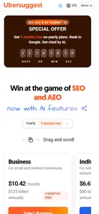 Ubersuggest — Plans & Pricing